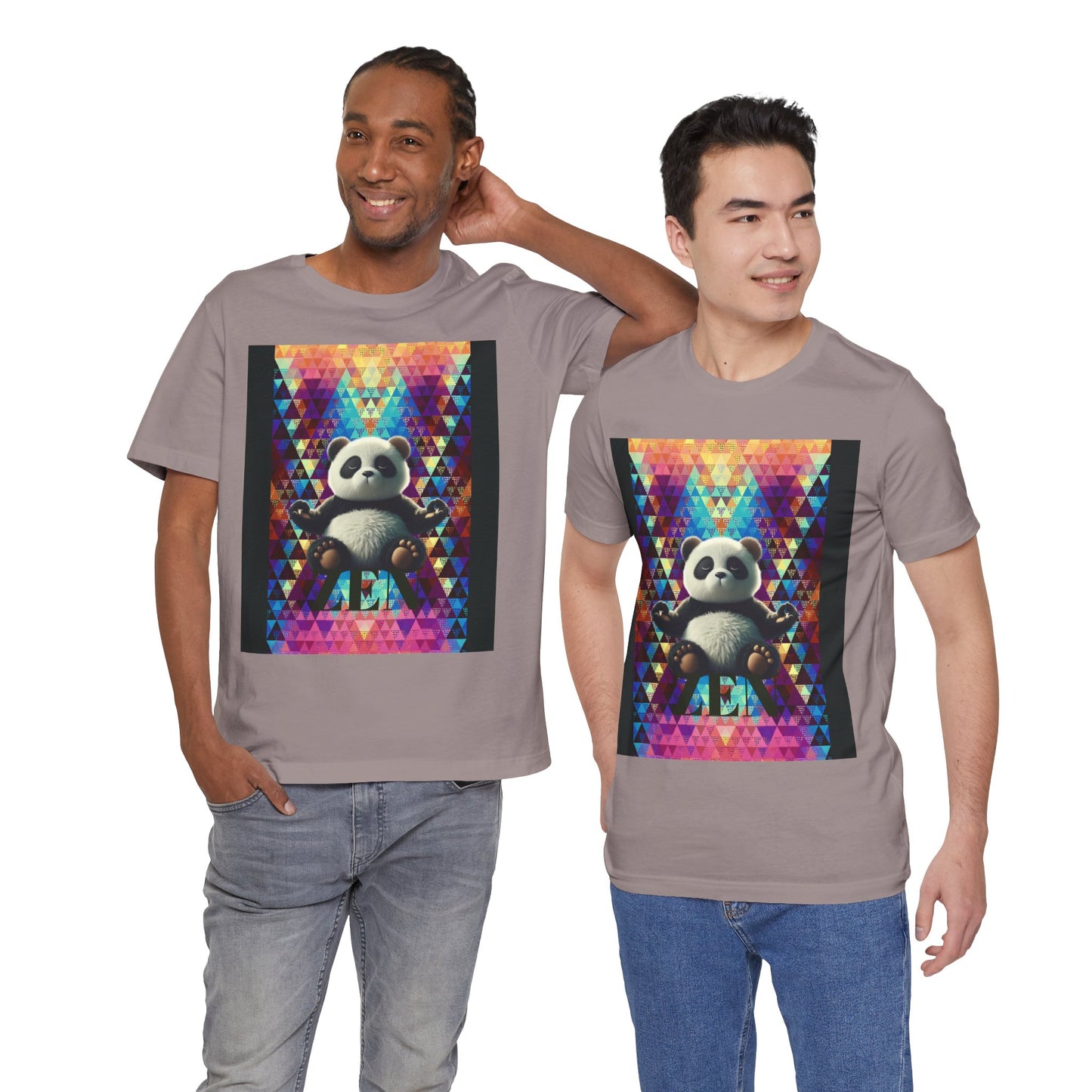 Colorful Panda Graphic Tee - Unisex Jersey Short Sleeve