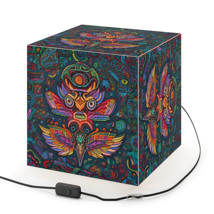 Owl Tribal Light Cube Lamp