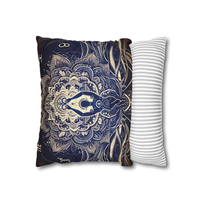 Mandala Yoga Inspired Square Pillowcase | Bohemian Home Decor