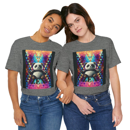 Colorful Panda Graphic Tee - Unisex Jersey Short Sleeve