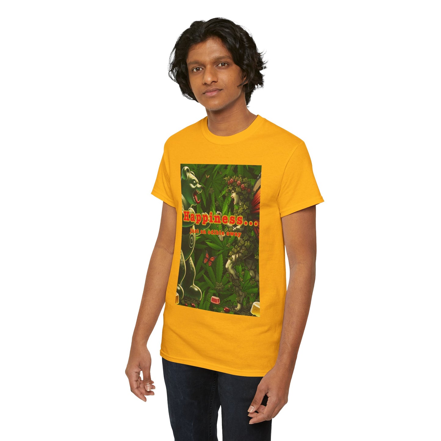 Happiness Jungle Unisex Heavy Cotton Tee, Graphic T-Shirt, Nature Lover Gift, Summer Wardrobe Essential, Unisex Casual Wear
