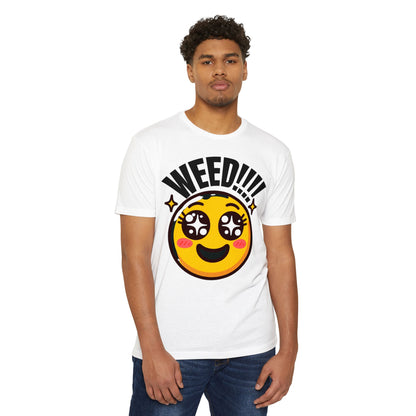 Fun Weed Smiley Face T-Shirt for Cannabis Lovers