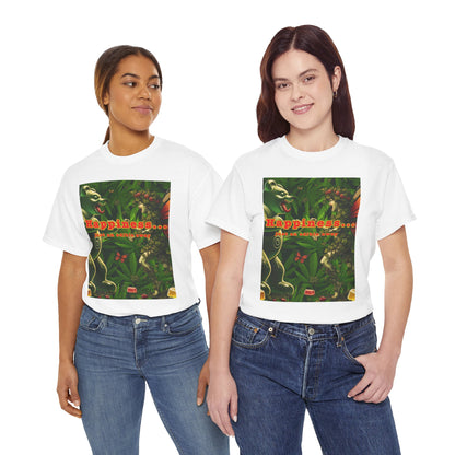 Happiness Jungle Unisex Heavy Cotton Tee, Graphic T-Shirt, Nature Lover Gift, Summer Wardrobe Essential, Unisex Casual Wear