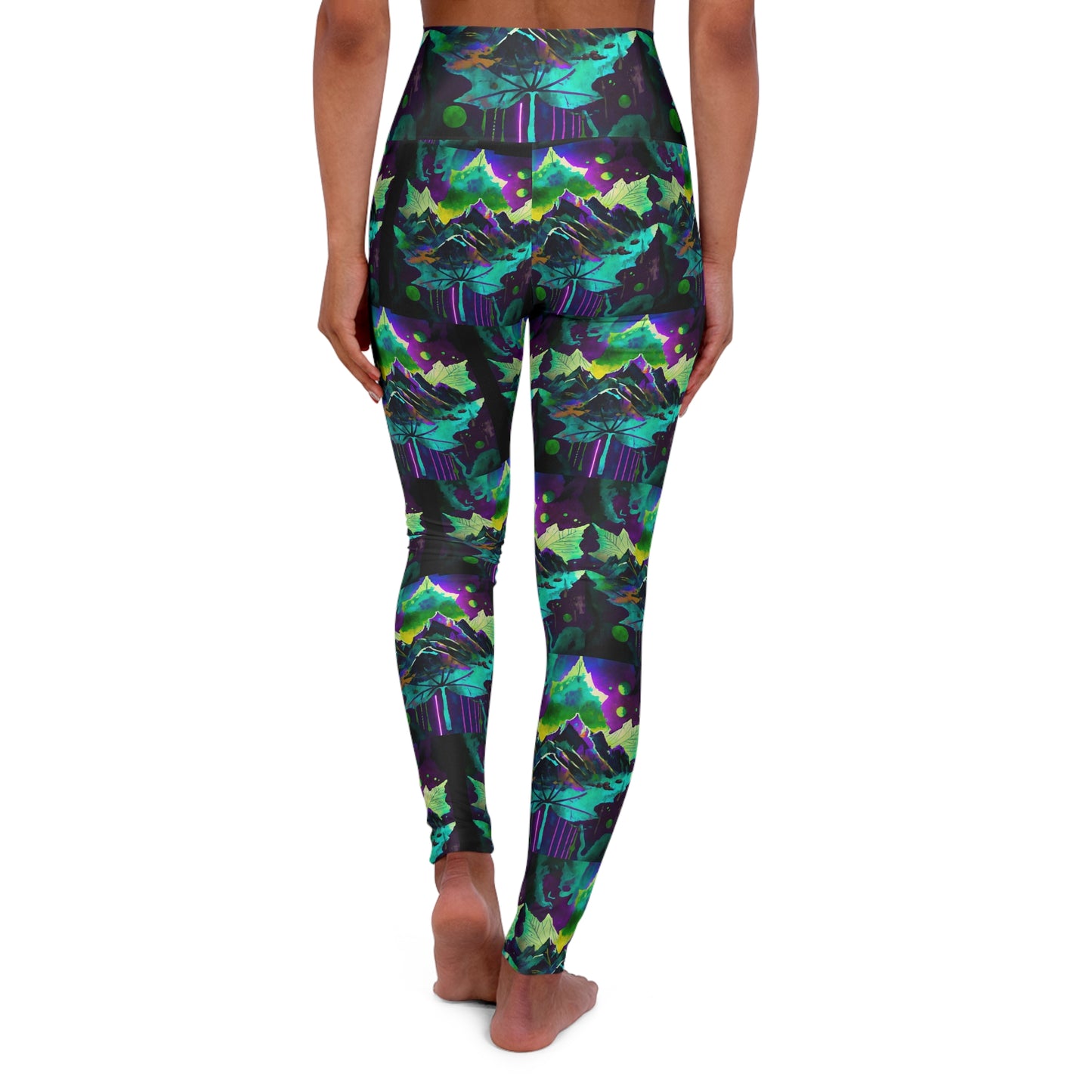 High Waisted Yoga Leggings (AOP)