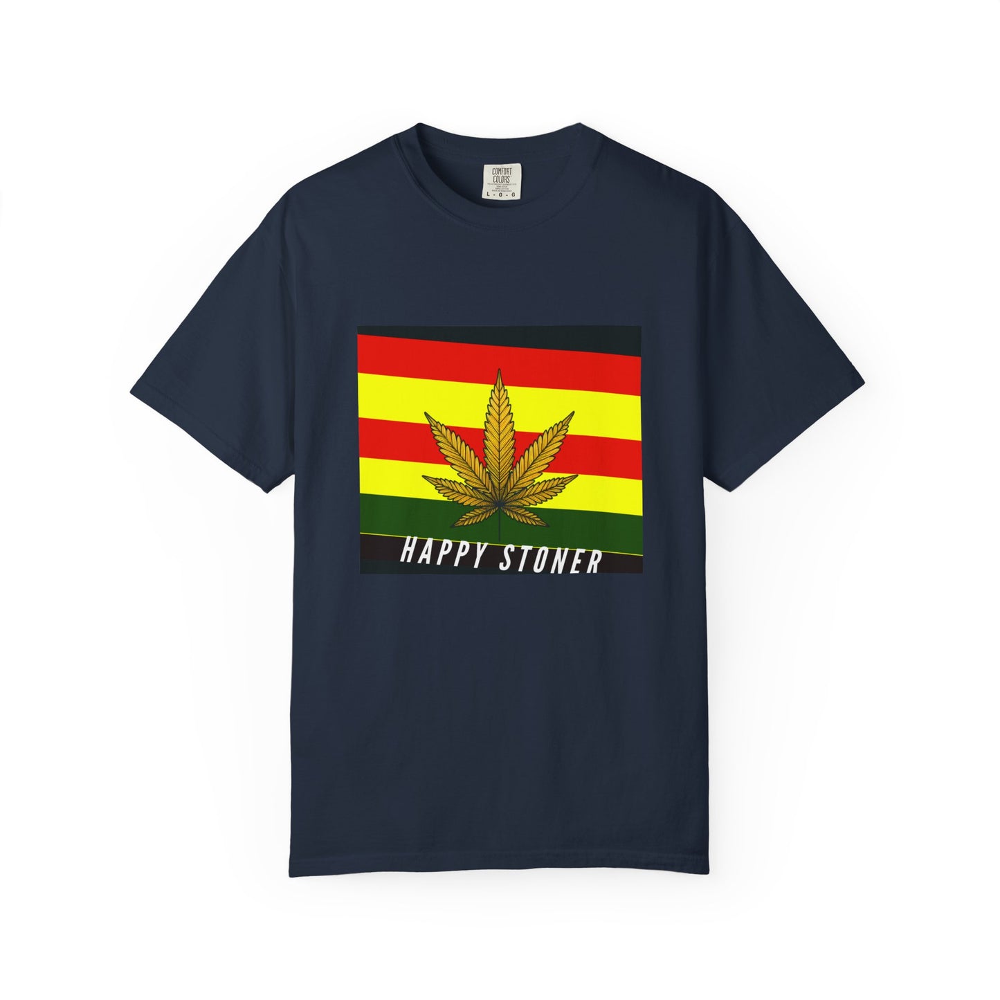 Happy Stoner Unisex Garment-Dyed T-shirt - Chill Vibes for Cannabis Enthusiasts