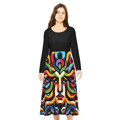 Women's Long Sleeve Dance Dress (AOP)