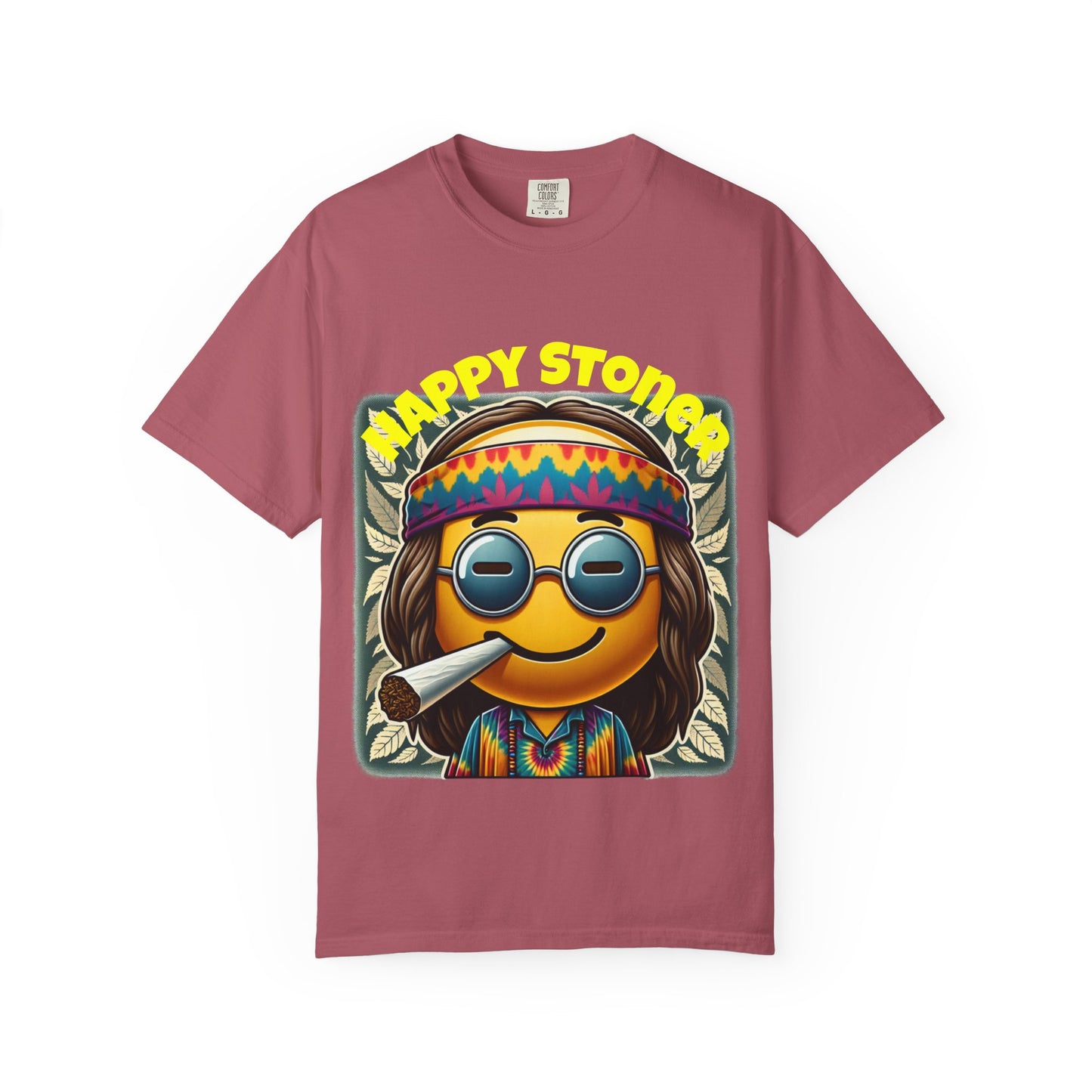 Happy Stoner Unisex Garment-Dyed T-Shirt | Chill Vibe Tee for Budding Enthusiasts