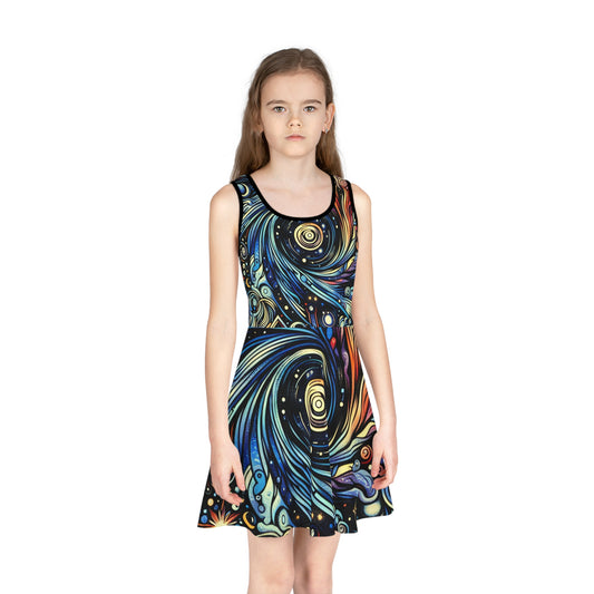 Girls' Sleeveless Sundress (AOP)