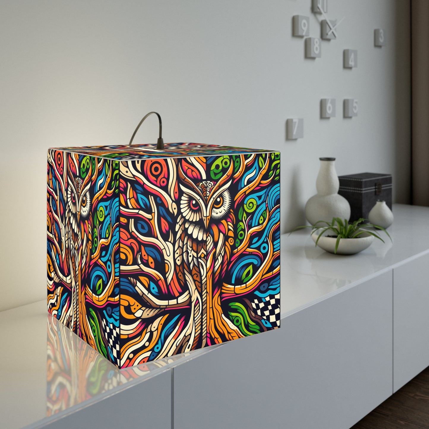 Owl Man Light Cube Lamp