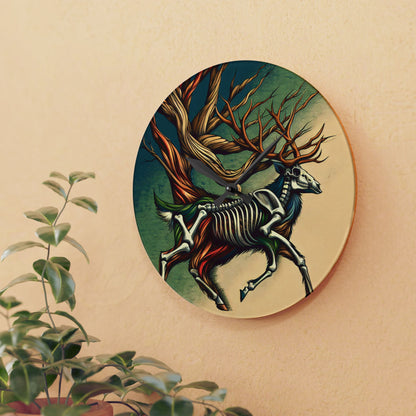 Deer Be on Time Acrylic Wall Clock