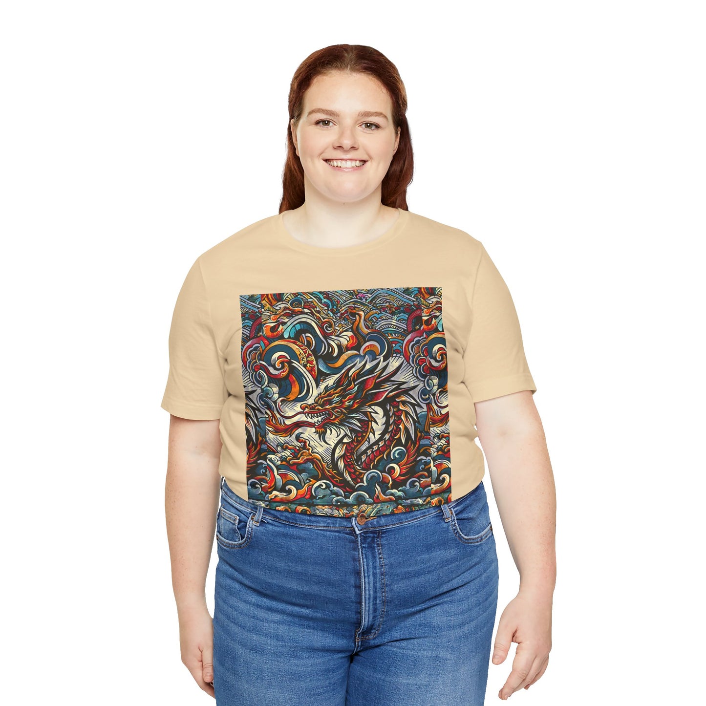 Vibrant Dragon Graphic Tee - Unisex Jersey Short Sleeve Shirt