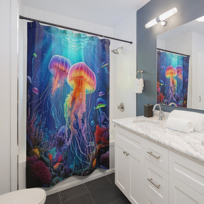Simple Alluring Style Jelly Up Shower Curtains