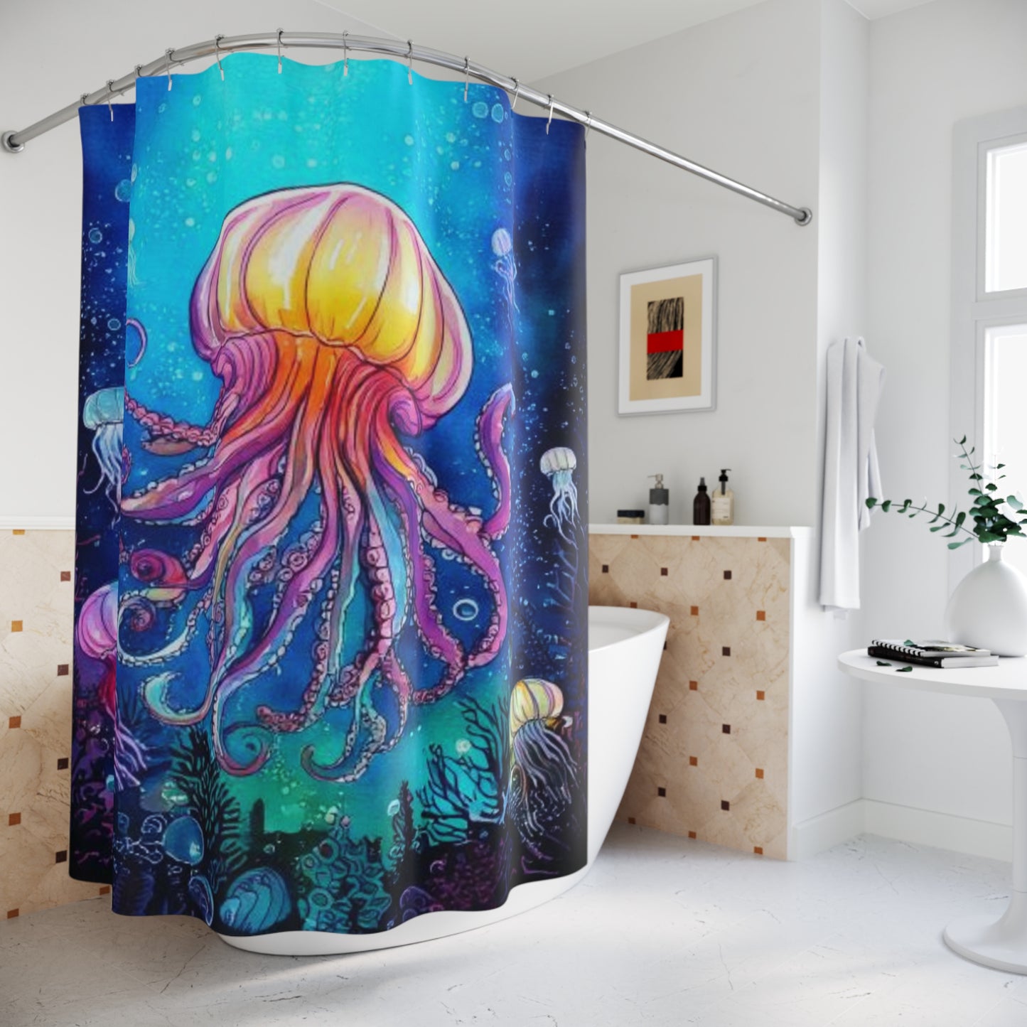 Simple Alluring Style Octopus Loves You Shower Curtains