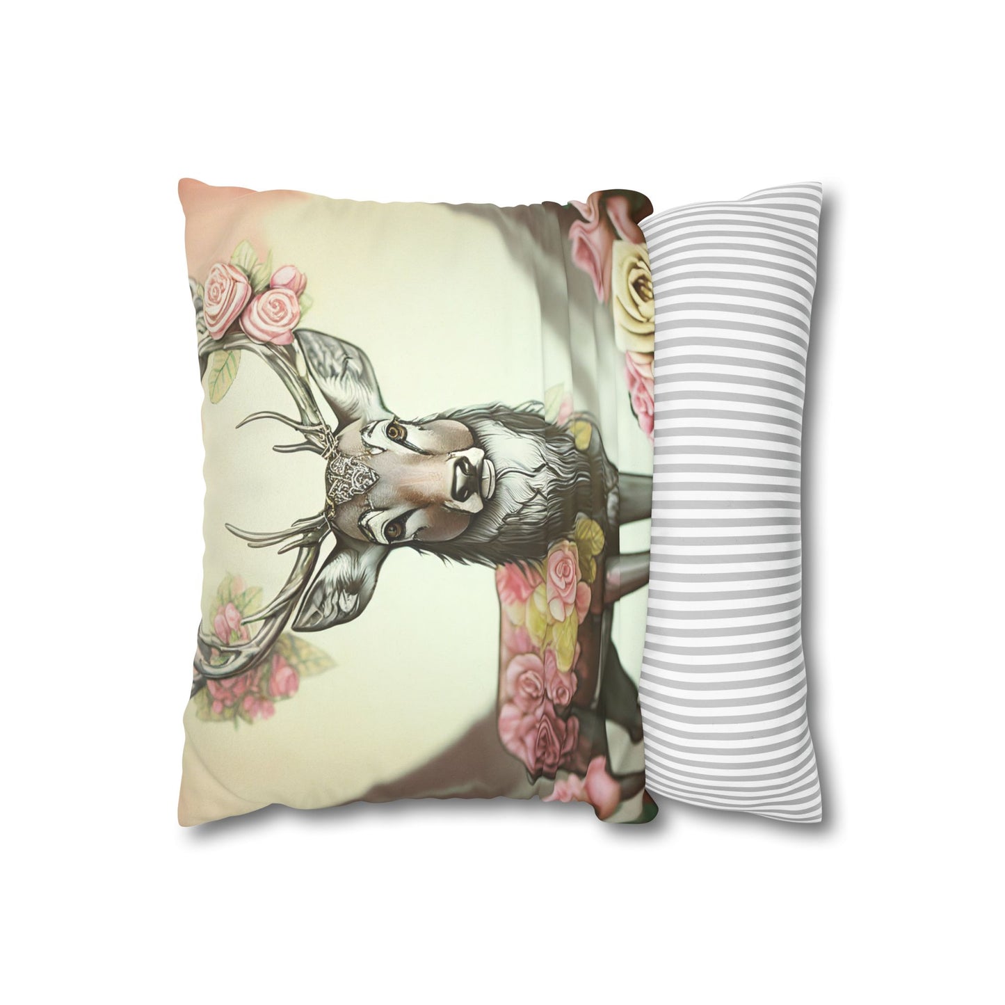 Deertastic Faux Suede Square Pillowcase