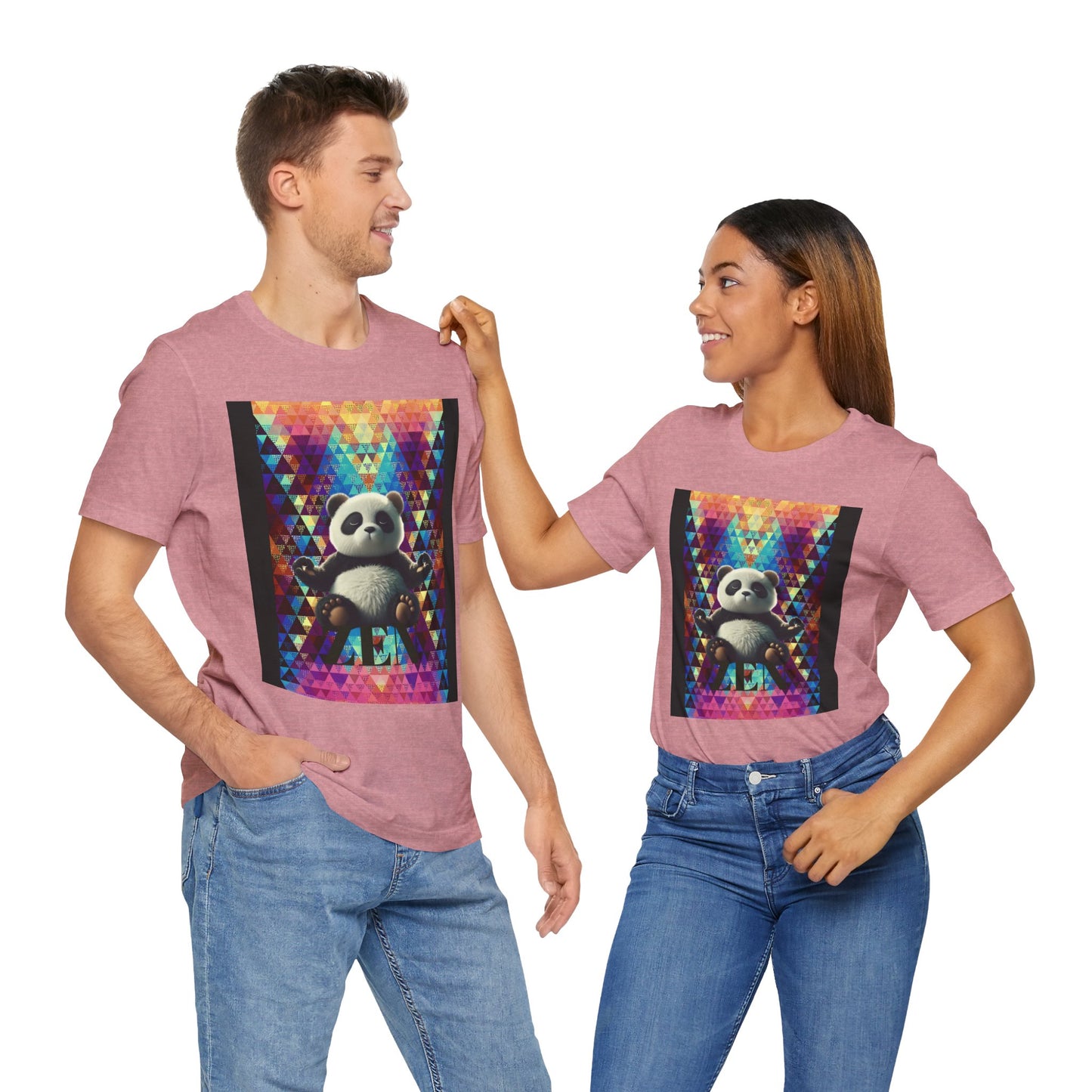 Colorful Panda Graphic Tee - Unisex Jersey Short Sleeve