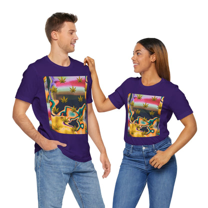 Vibrant Leaf Graphic Tee - Unisex Jersey Short Sleeve T-Shirt