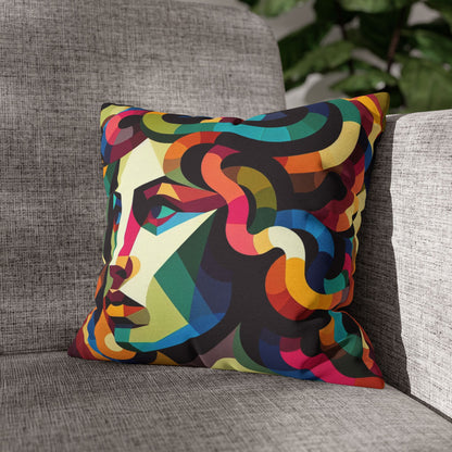 Spun Polyester Square Pillowcase