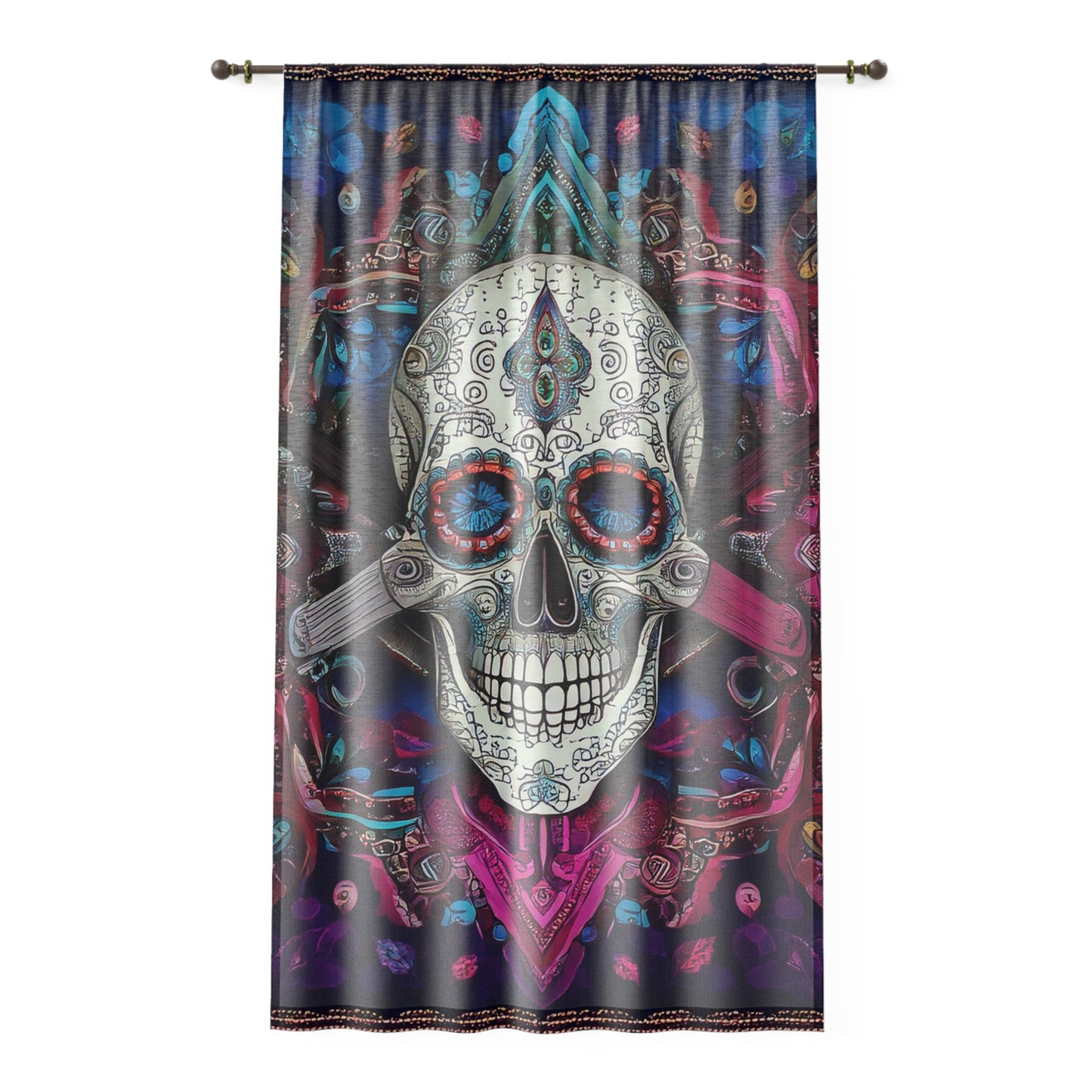 Skull Window Curtain