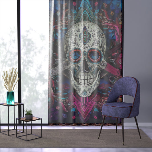 Skull Window Curtain