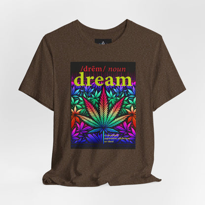 Dream Inspired Unisex Jersey Tee - Vibrant Cannabis Graphic T-Shirt