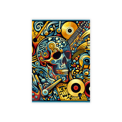 Skull Rock N Roll Gloss Posters