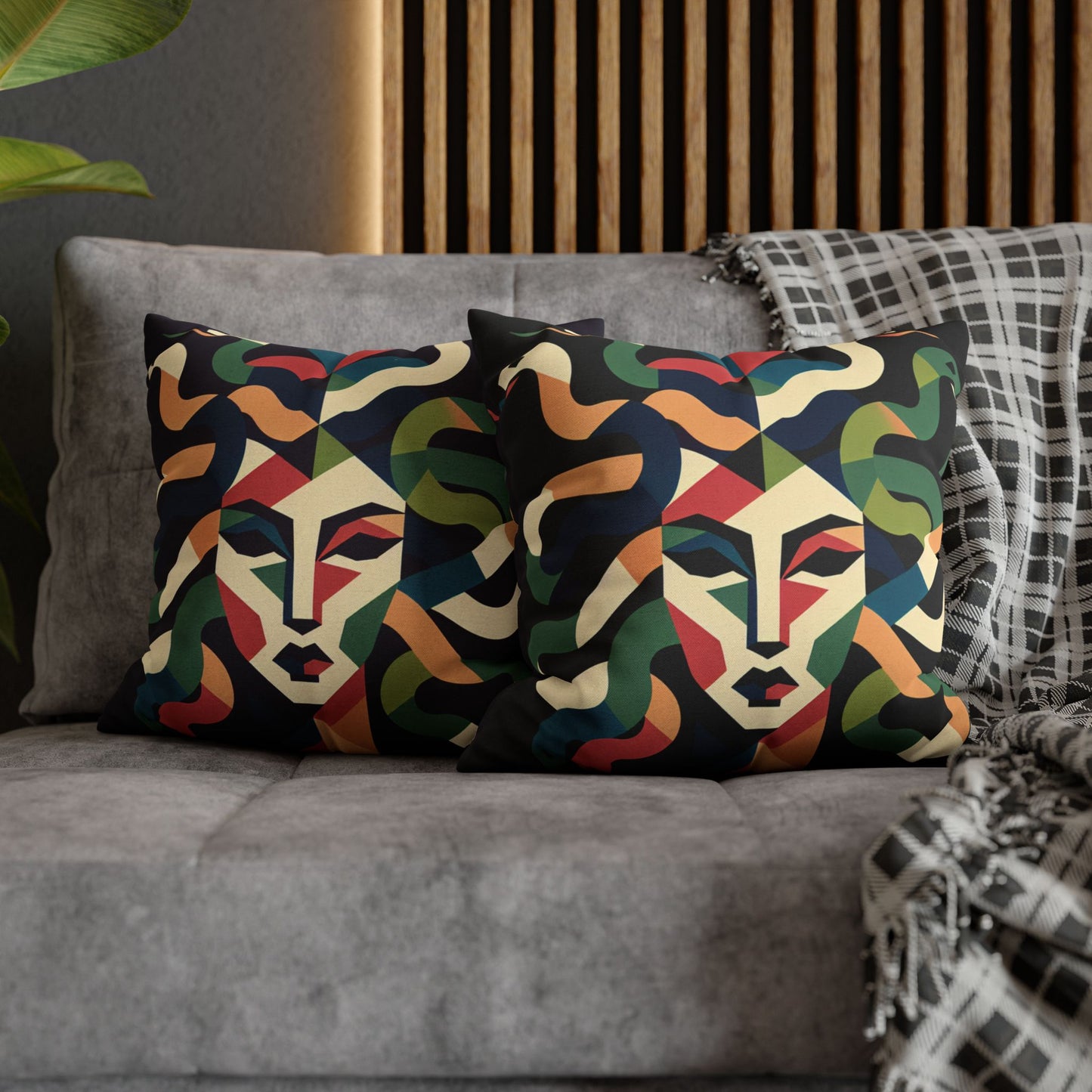 Spun Polyester Square Pillowcase