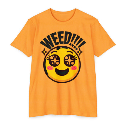 Fun Weed Smiley Face T-Shirt for Cannabis Lovers