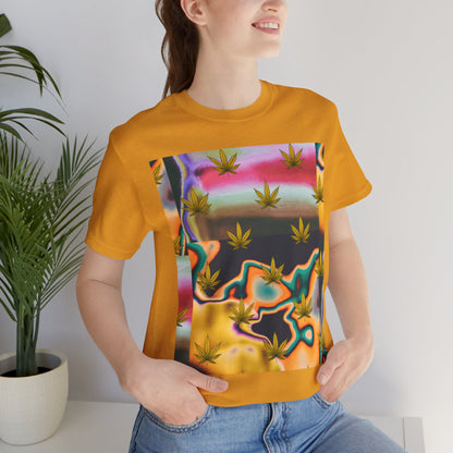 Vibrant Leaf Graphic Tee - Unisex Jersey Short Sleeve T-Shirt