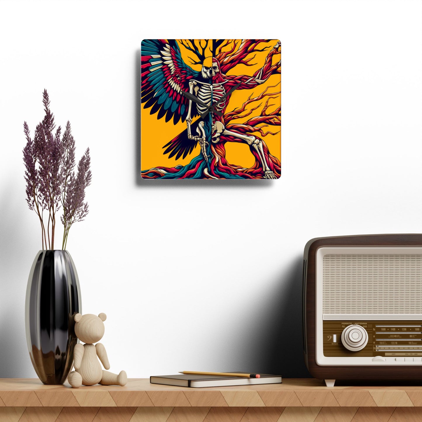 Hex Grind Acrylic Wall Clock