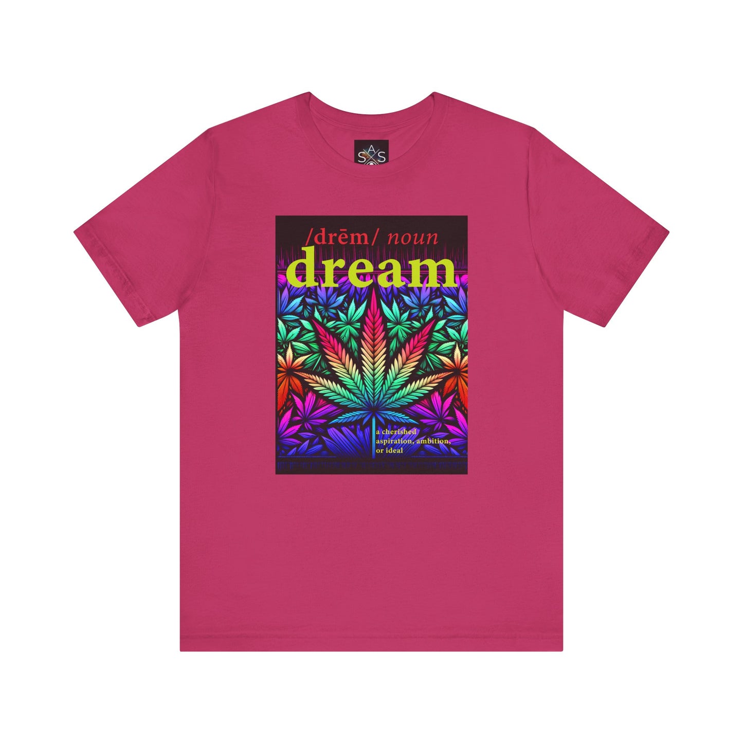 Dream Inspired Unisex Jersey Tee - Vibrant Cannabis Graphic T-Shirt