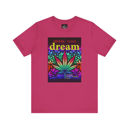 Dream Inspired Unisex Jersey Tee - Vibrant Cannabis Graphic T-Shirt