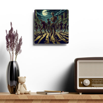 Yummy Zombies Acrylic Wall Clock