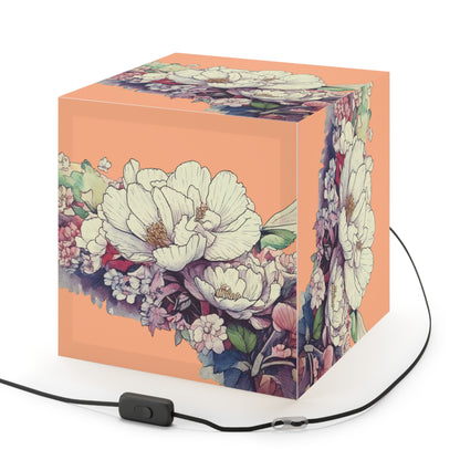 Exotic Flower Light Cube Lamp