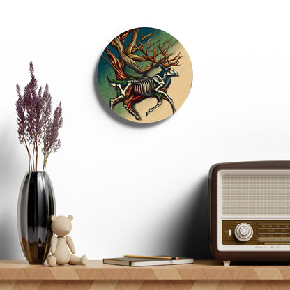 Deer Be on Time Acrylic Wall Clock