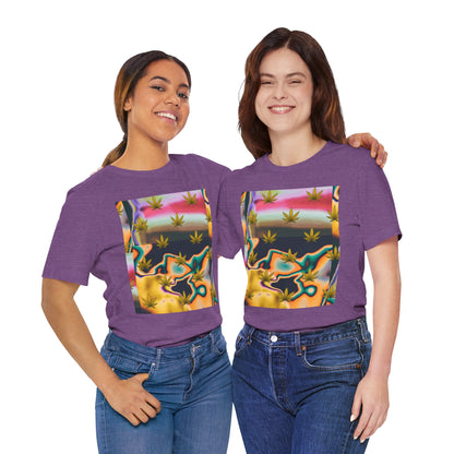 Vibrant Leaf Graphic Tee - Unisex Jersey Short Sleeve T-Shirt