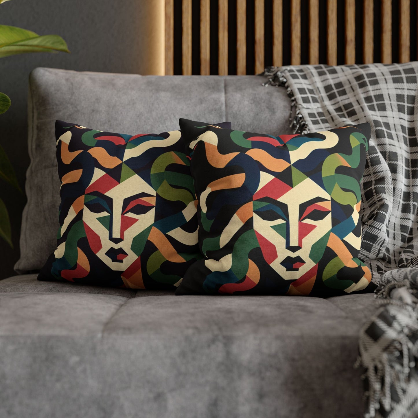 Spun Polyester Square Pillowcase