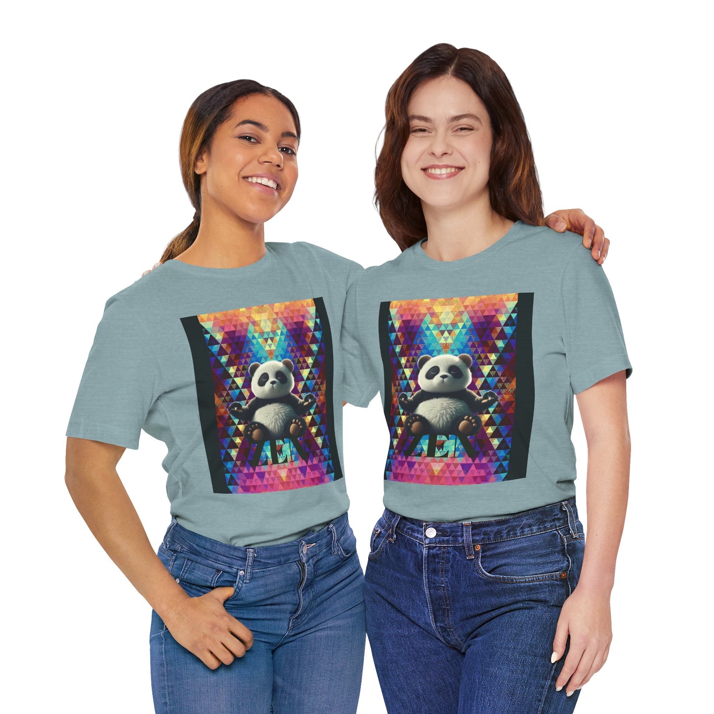 Colorful Panda Graphic Tee - Unisex Jersey Short Sleeve