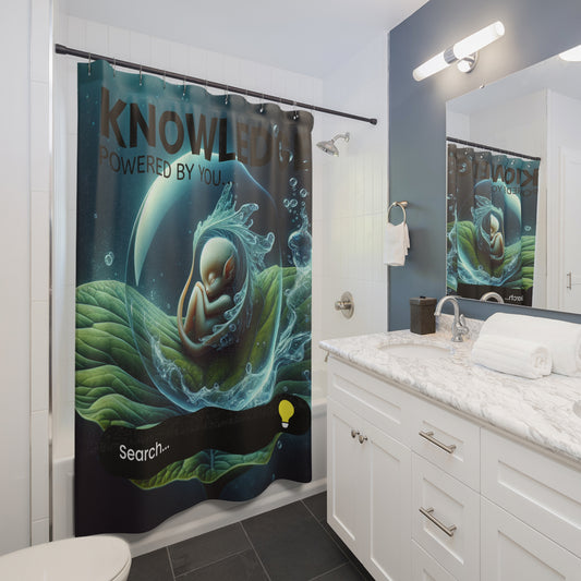 Knowledge-Inspired Shower Curtain - Dreamy Floral Design