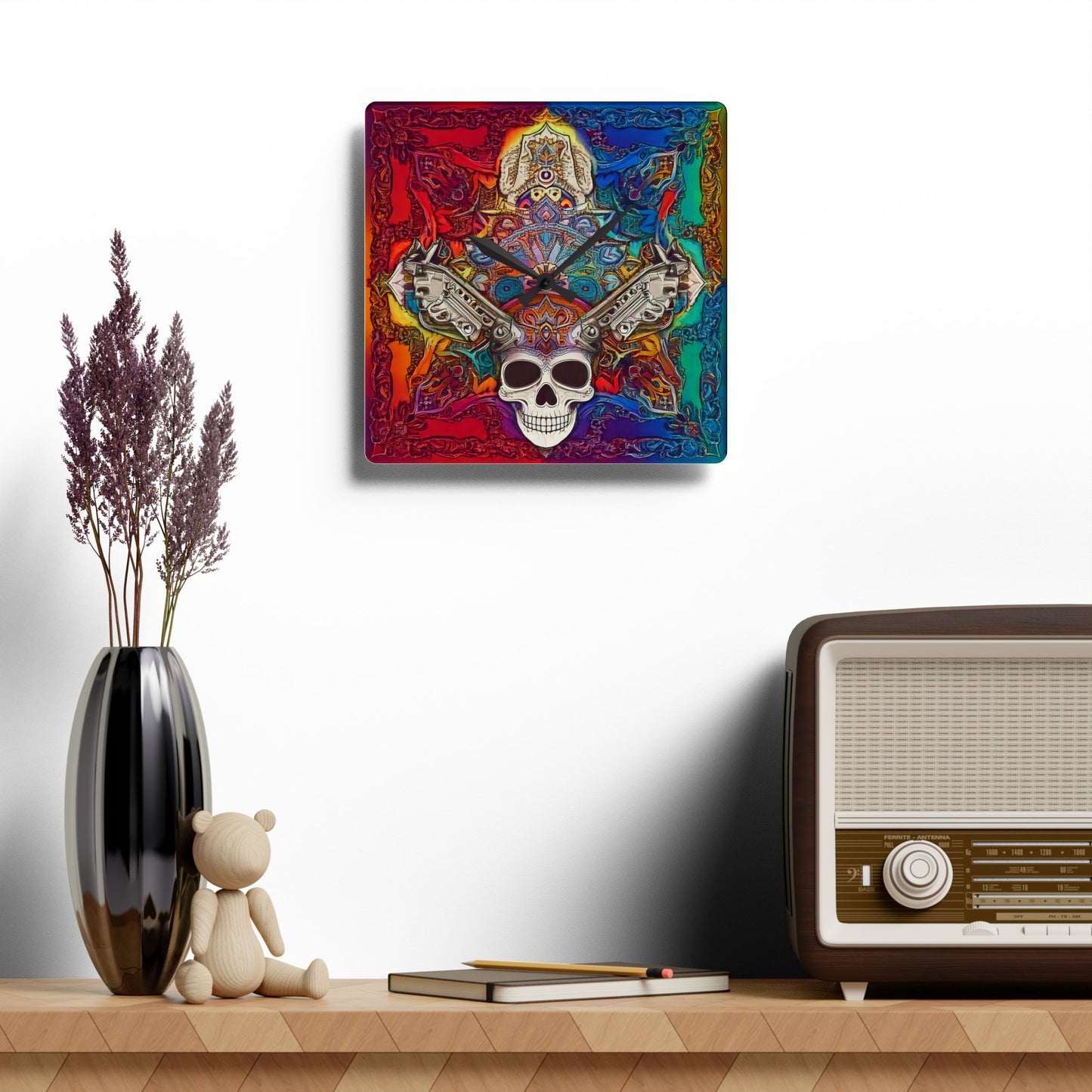 Skull of Wonder Acrylic Wall Clock