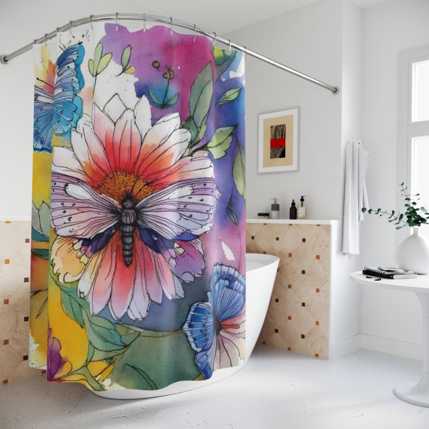 Vanitas Bloom Shower Curtains