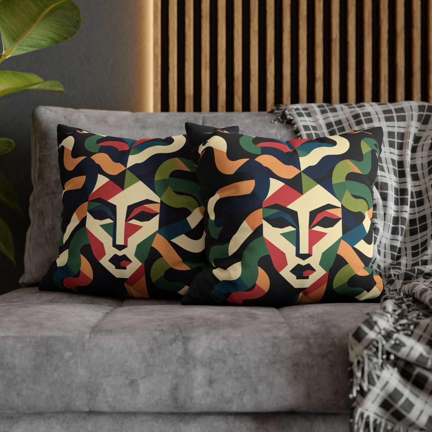 Spun Polyester Square Pillowcase