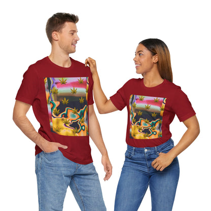 Vibrant Leaf Graphic Tee - Unisex Jersey Short Sleeve T-Shirt