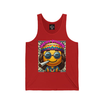 Happy Stoner Unisex Jersey Tank - Vibrant Festival Style Top