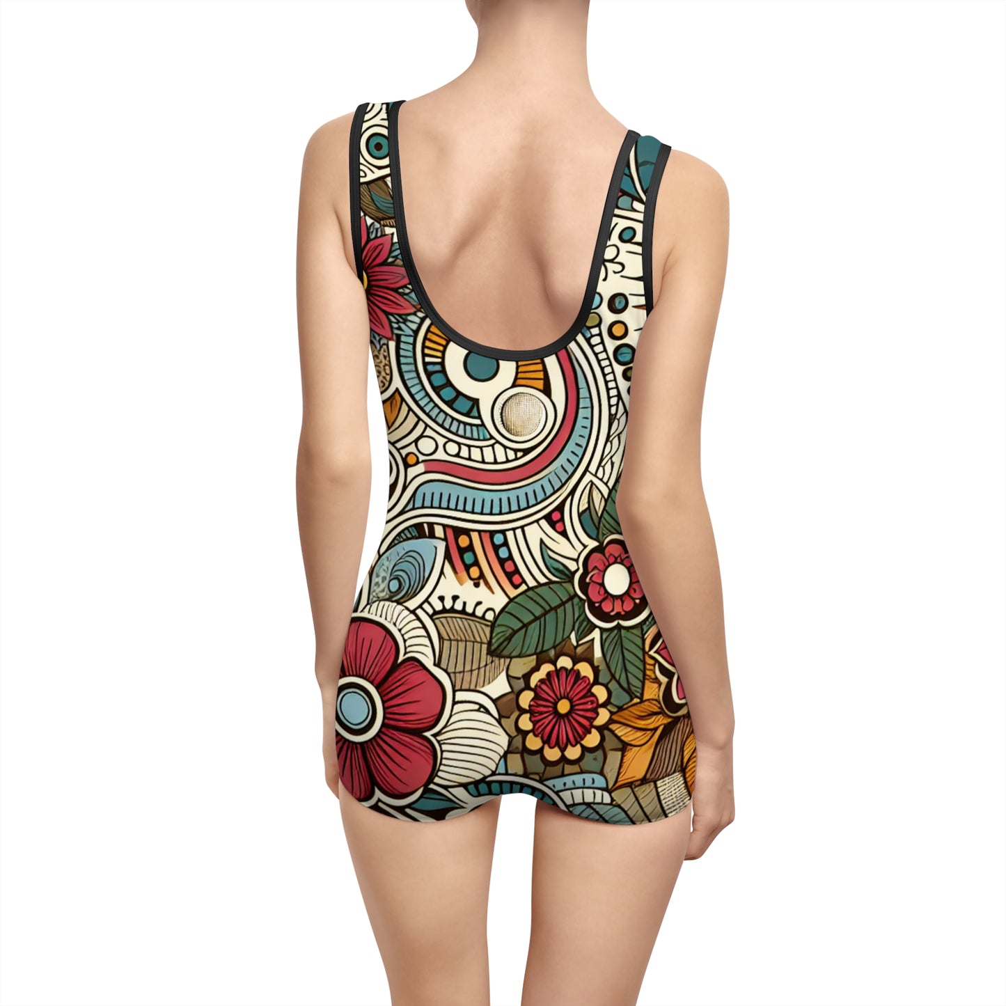 Boho Floral Vintage Women&#039;s Swimsuit - Retro Chic Swimwear