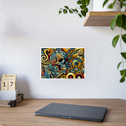 Skull Rock N Roll Gloss Posters