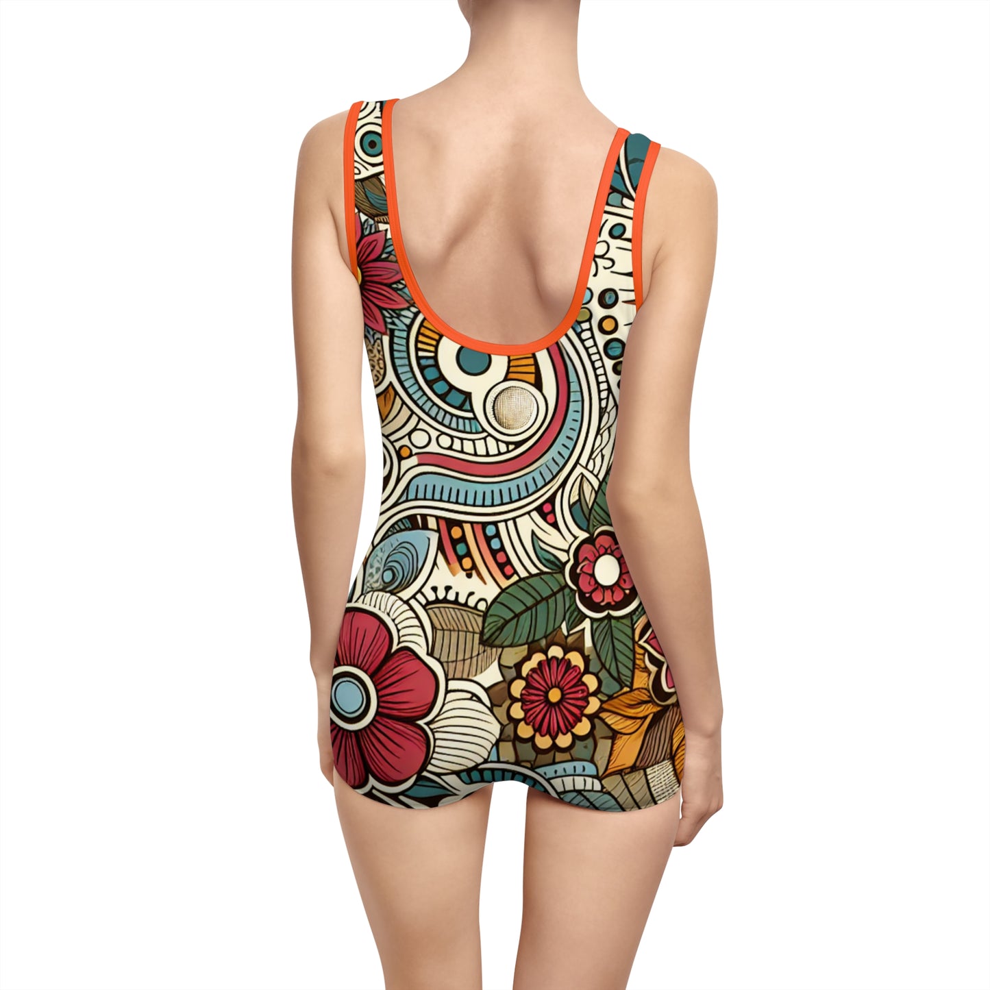 Boho Floral Vintage Women&#039;s Swimsuit - Retro Chic Swimwear