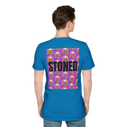 Stay Stoned Unisex Softstyle T-Shirt - Retro Vibe Graphic Tee for Fun Gatherings