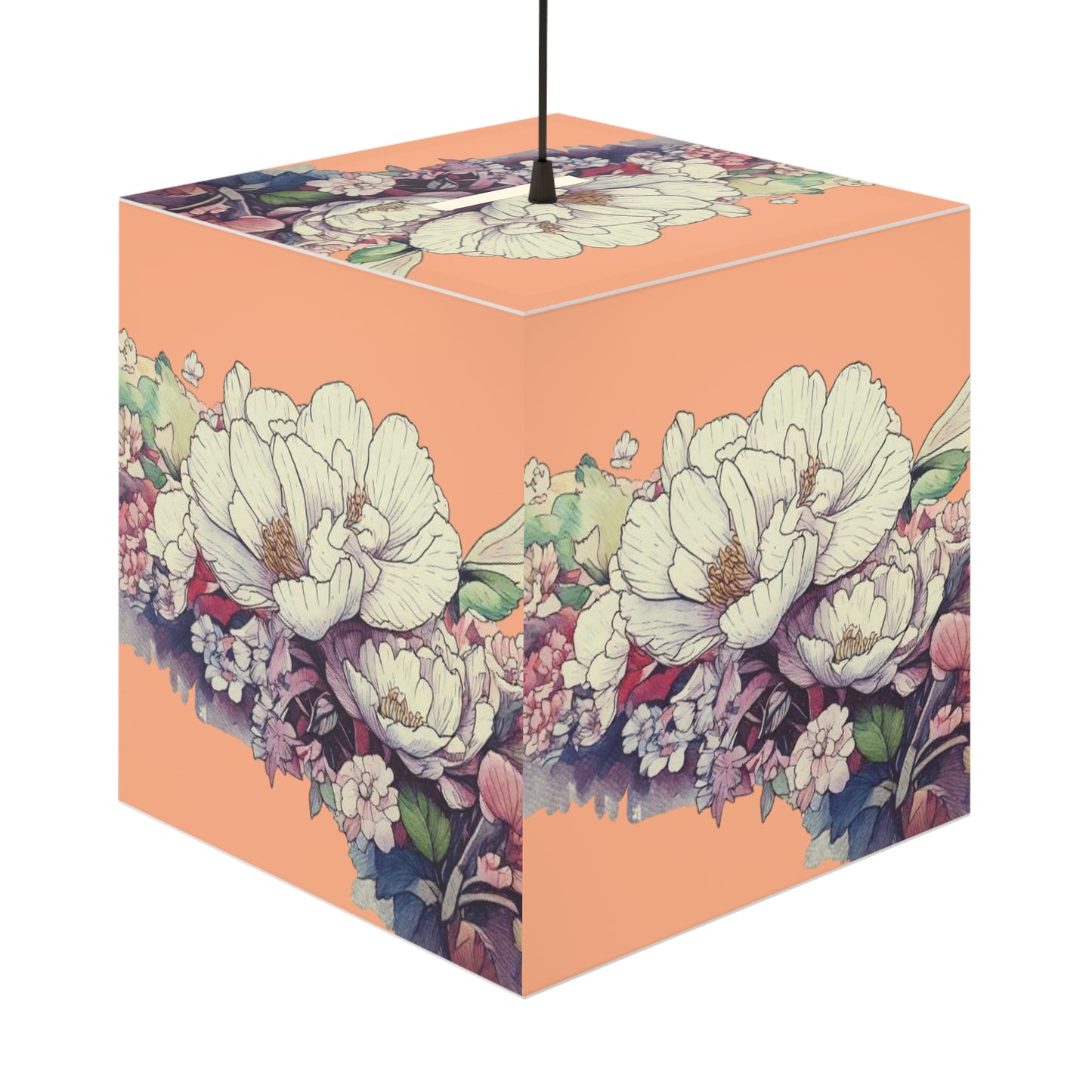 Exotic Flower Light Cube Lamp