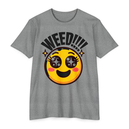 Fun Weed Smiley Face T-Shirt for Cannabis Lovers