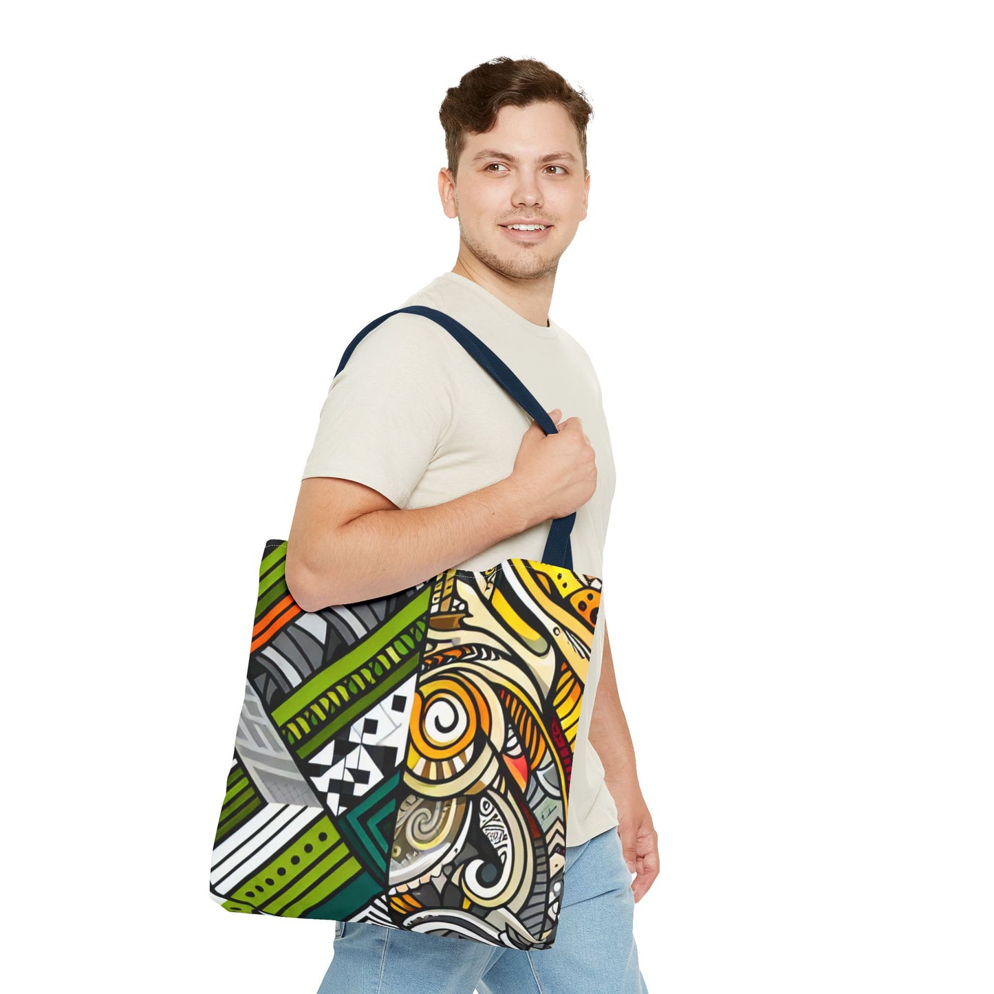 Custom Tote Bag - Stylish and Durable Design with Multiple Handle Colors